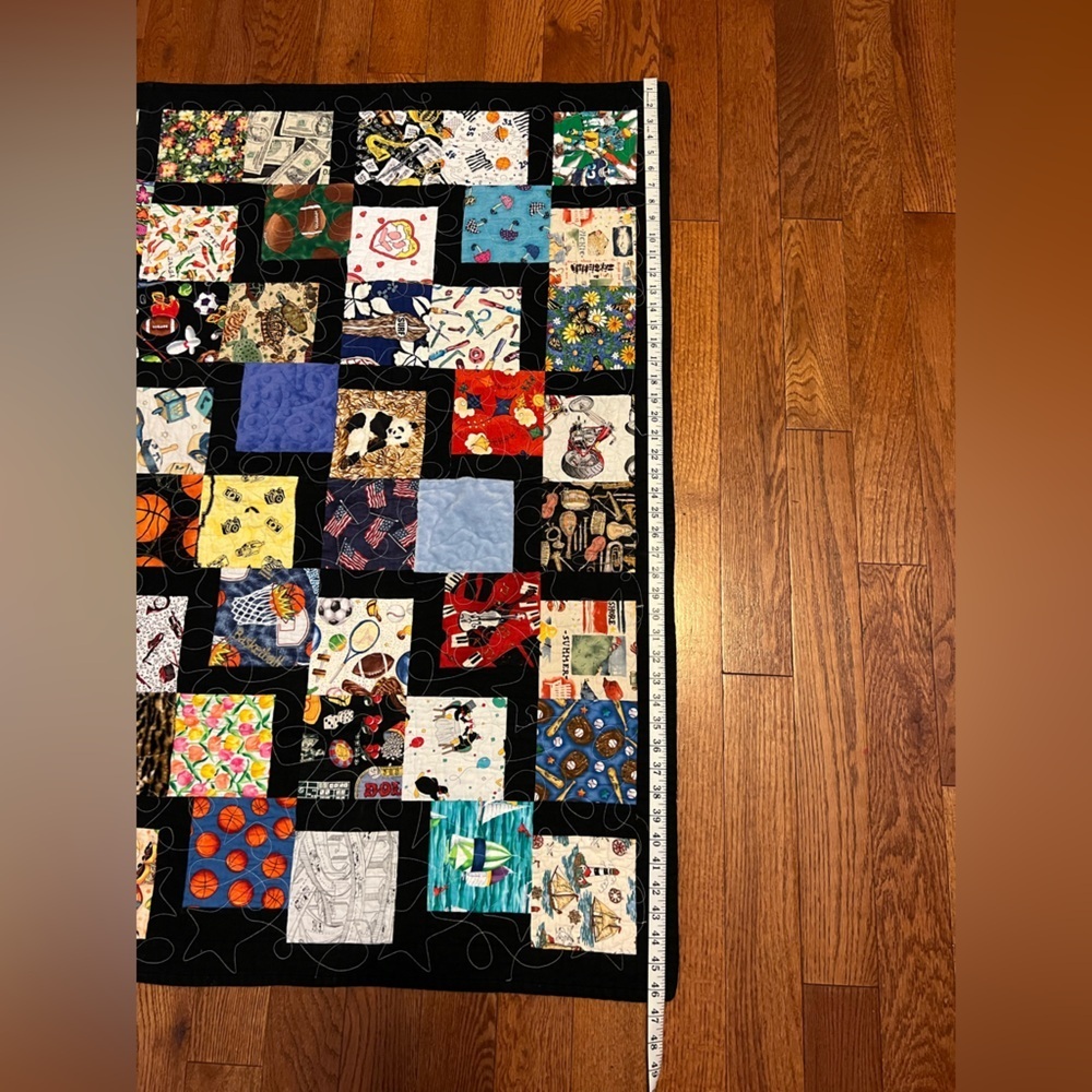 Vintage patchwork blanket - Picture 3 of 4